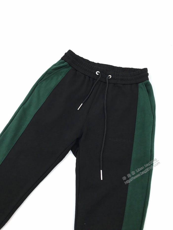 Balenciaga男裝 巴黎世家秋冬新款撞色拼接加厚衛褲  ydi3454